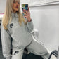 White Kisses 3D Grey Tracksuit