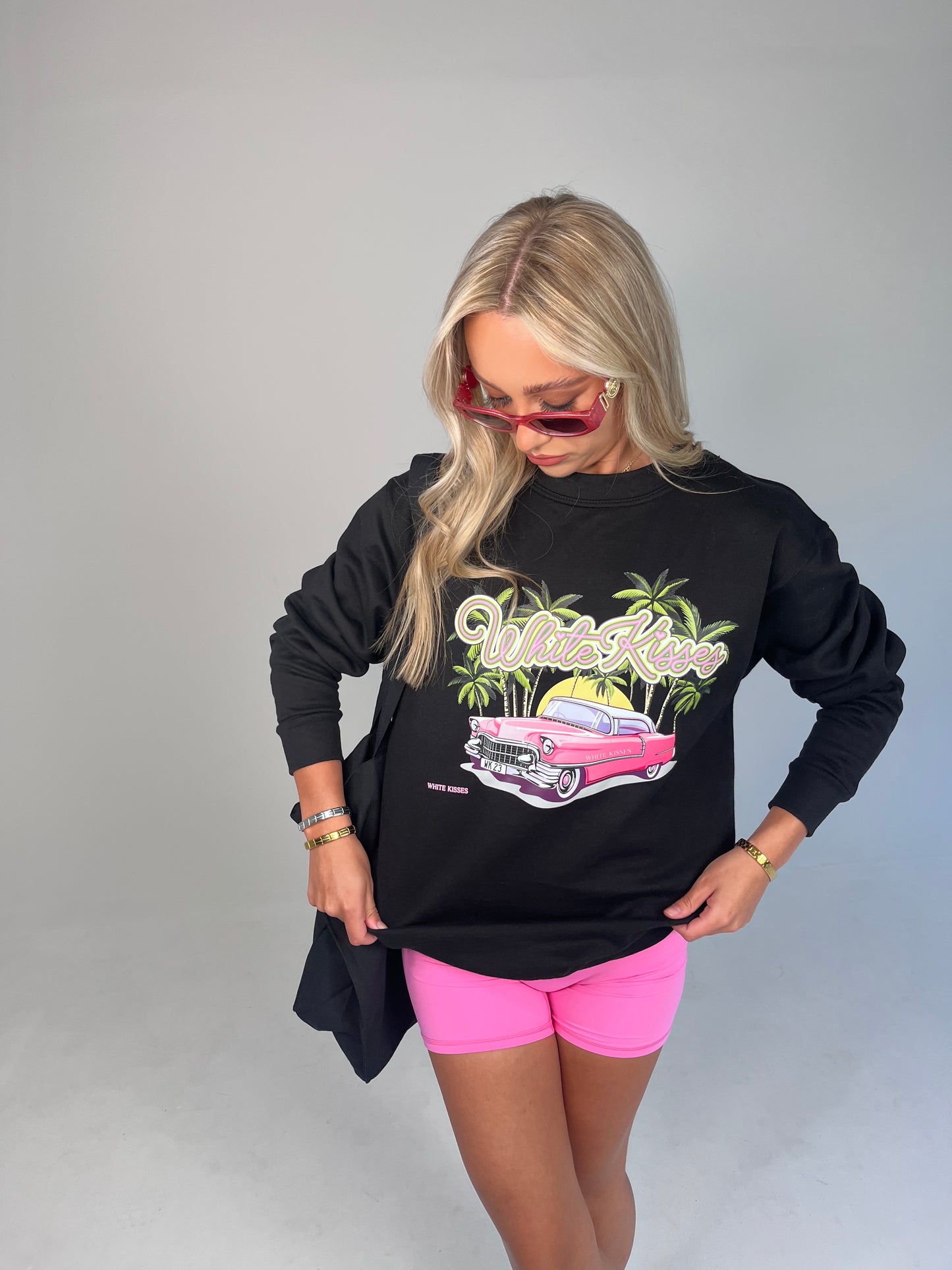 Palm Springs Black Crewneck