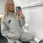 White Kisses 3D Grey Tracksuit