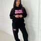 Black and Pink Bubble Hoodie