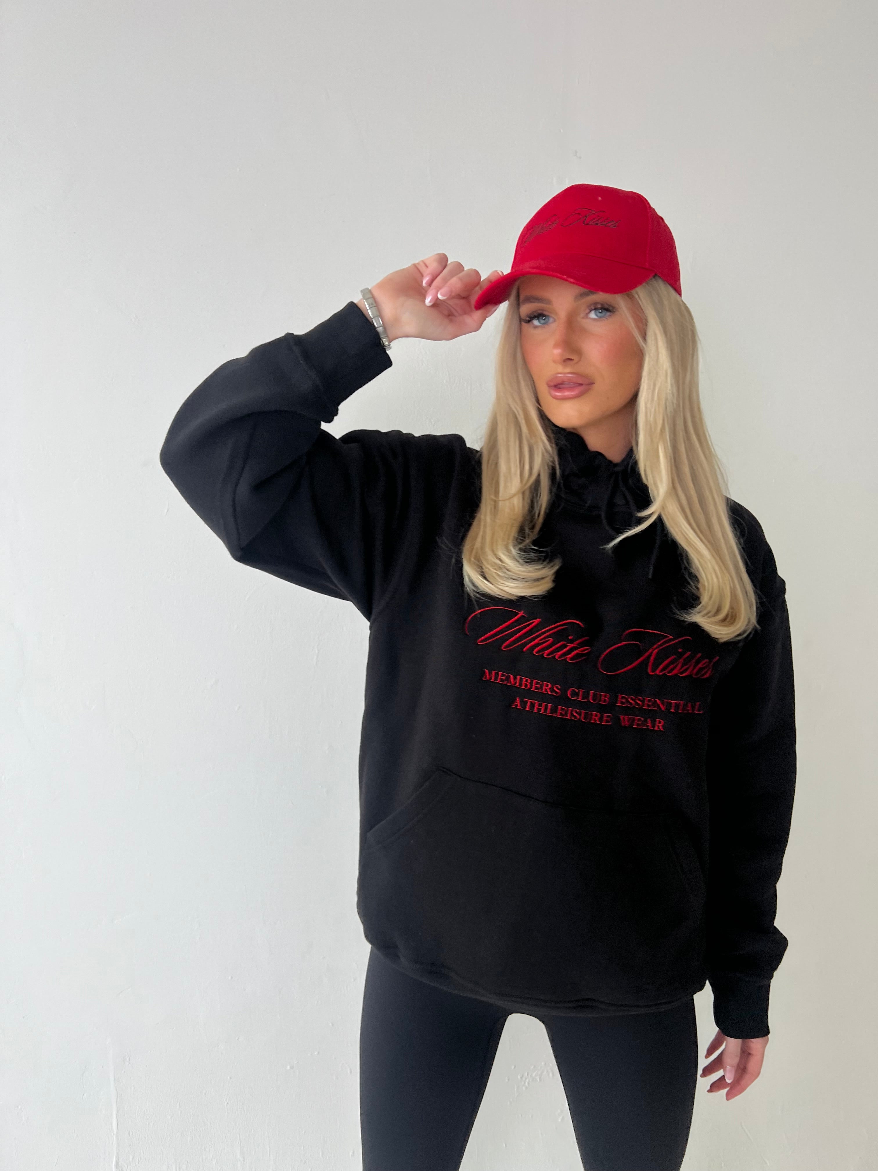 Members Only Black Red Hoodie