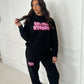 Black and Pink Bubble Joggers