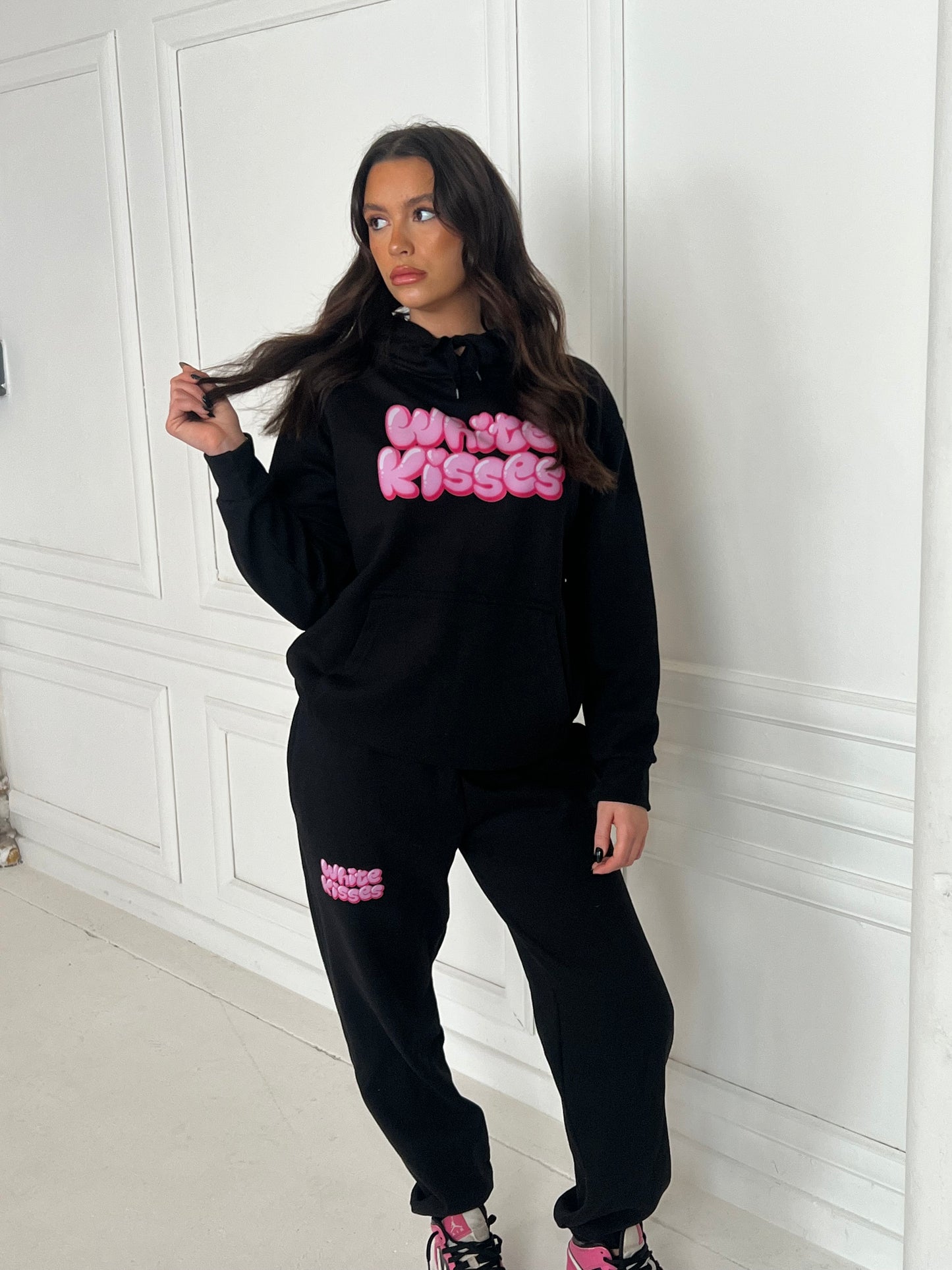 Black and Pink Bubble Joggers