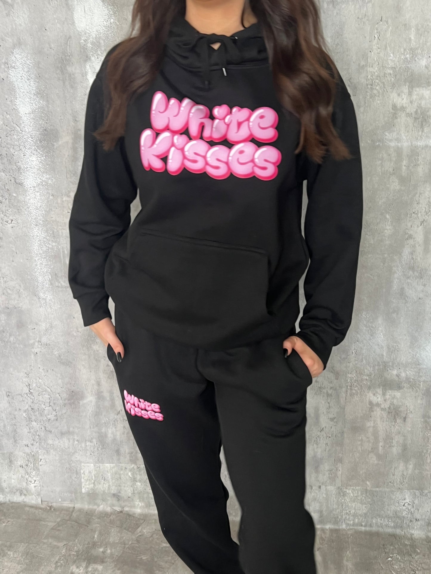 Black and Pink Bubble Joggers