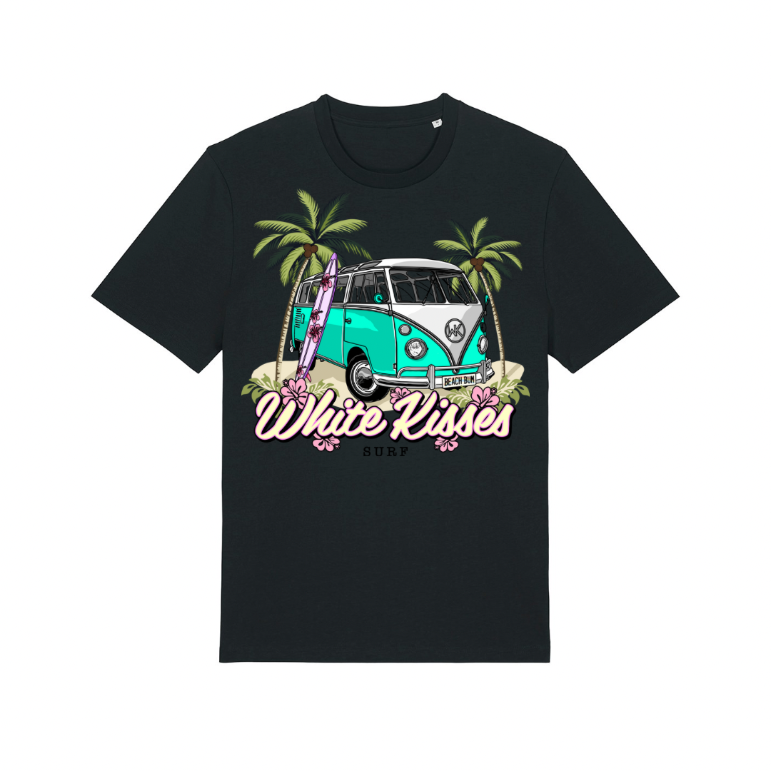 Black White Kisses Surf T-Shirt