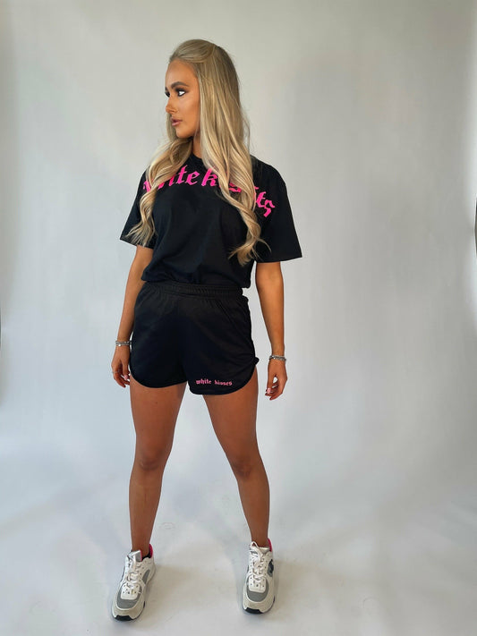 Neon Pink T-Shirt & Shorts Set